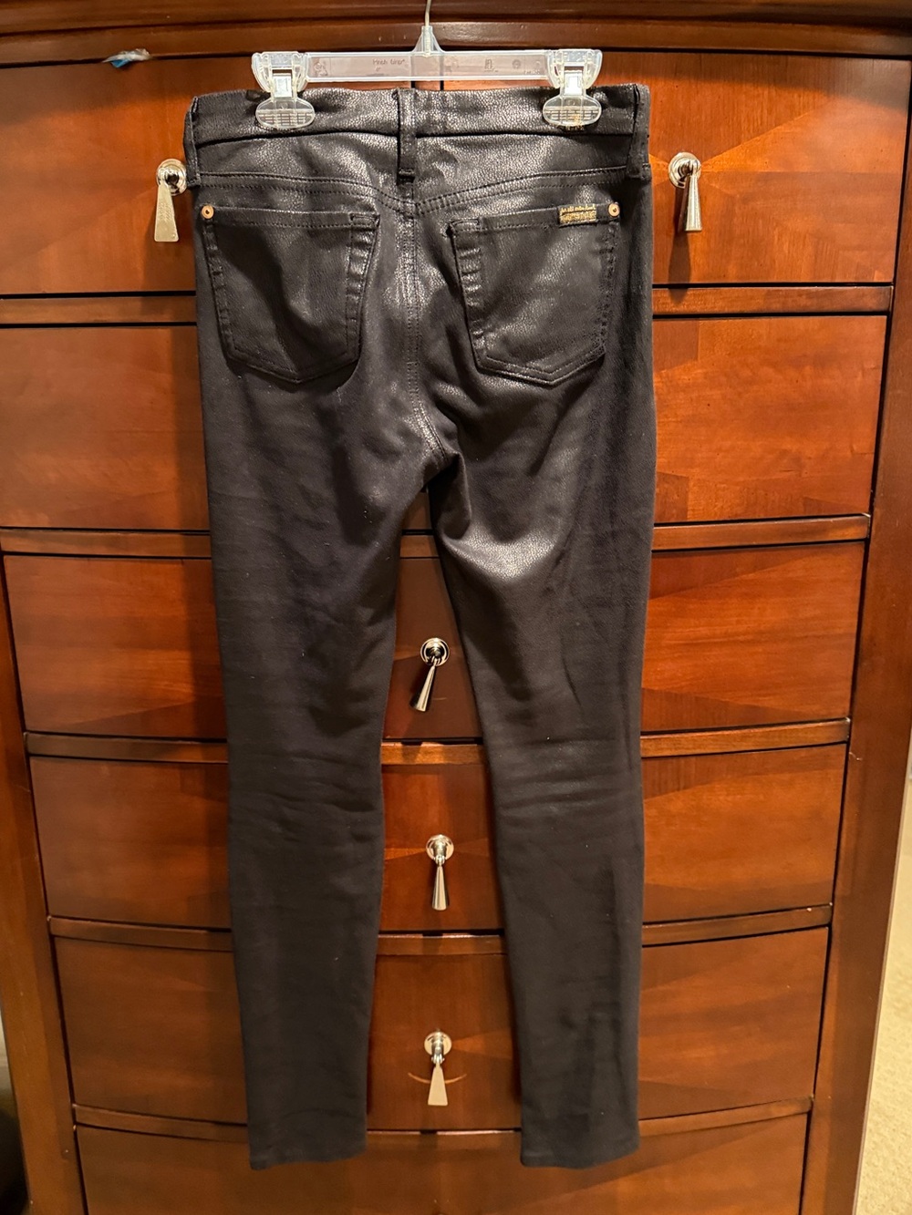 7 For All Mankind Black Skinny Jeans